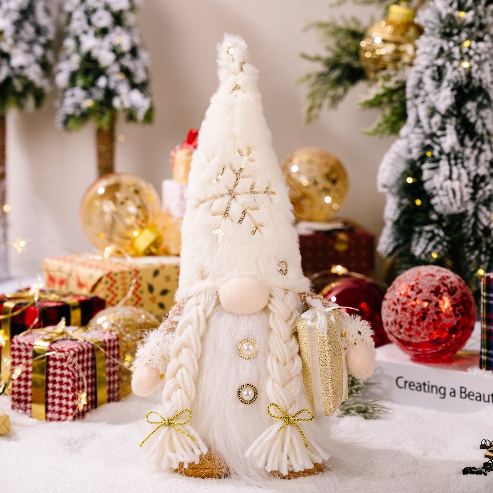 Ornement de poupée décorative sans visage en tissu pour Noël, décorations festives - IVOIRART.COM