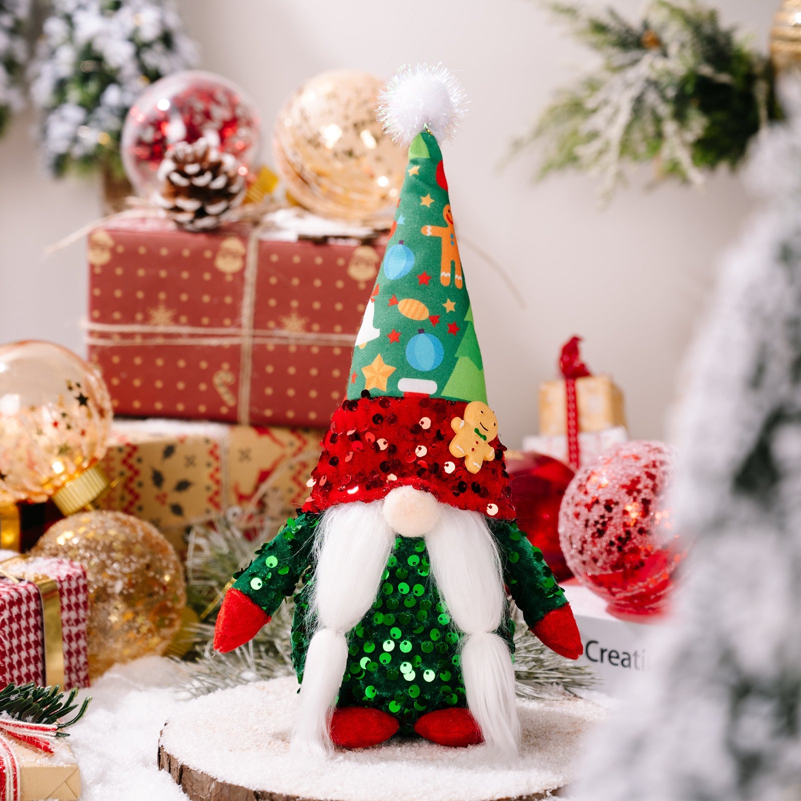 Ornement de poupée décorative sans visage en tissu pour Noël, décorations festives - IVOIRART.COM
