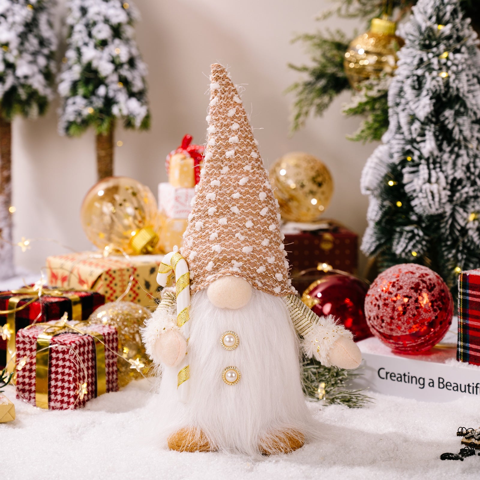 Ornement de poupée décorative sans visage en tissu pour Noël, décorations festives - IVOIRART.COM