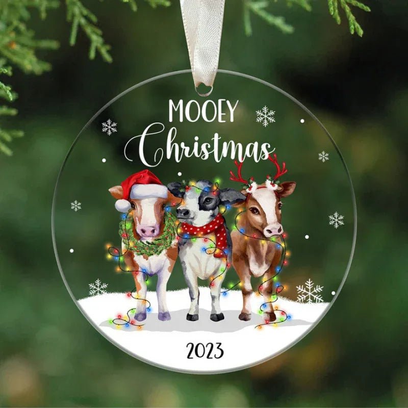 Ornement de Sapin de Noël Élégant en Acrylique – Décoration Festive Unique - IVOIRART.COM