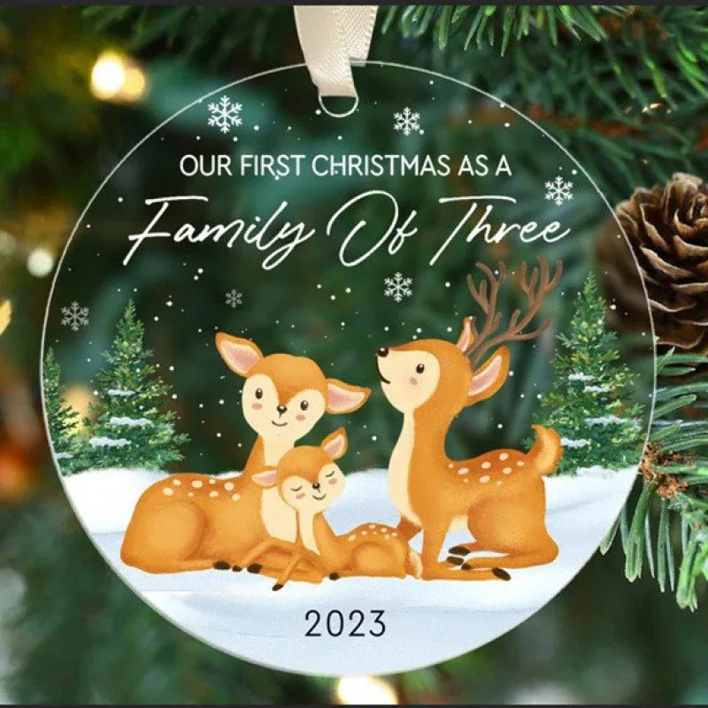 Ornement de Sapin de Noël Élégant en Acrylique – Décoration Festive Unique - IVOIRART.COM