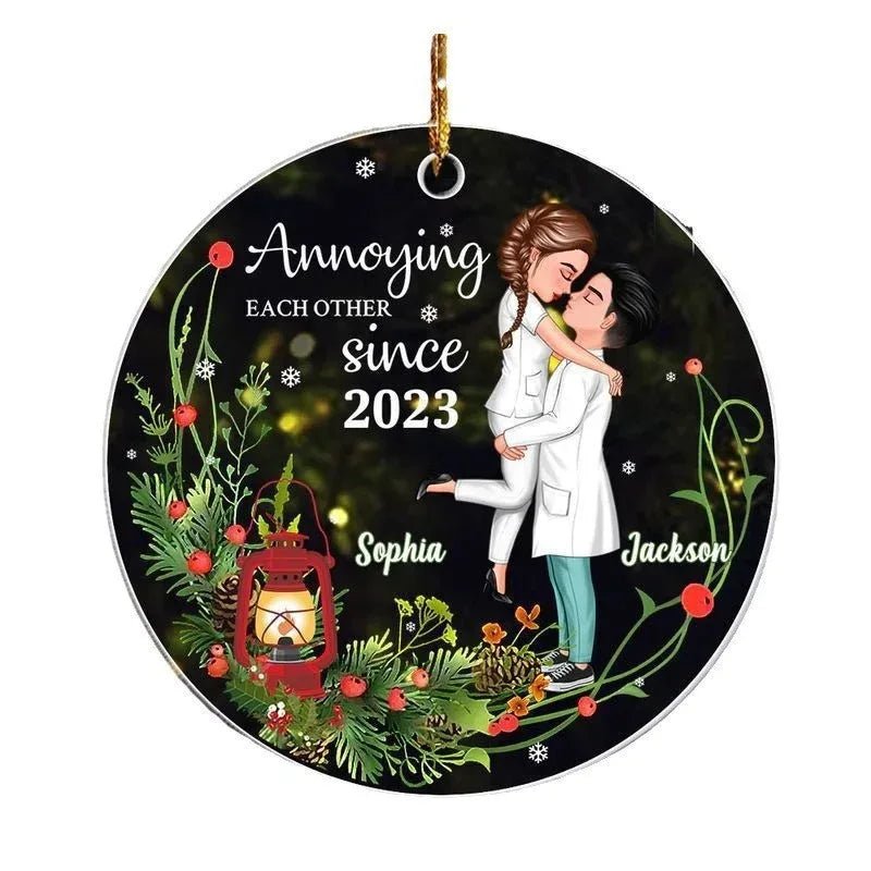 Ornement de Sapin de Noël Élégant en Acrylique – Décoration Festive Unique - IVOIRART.COM