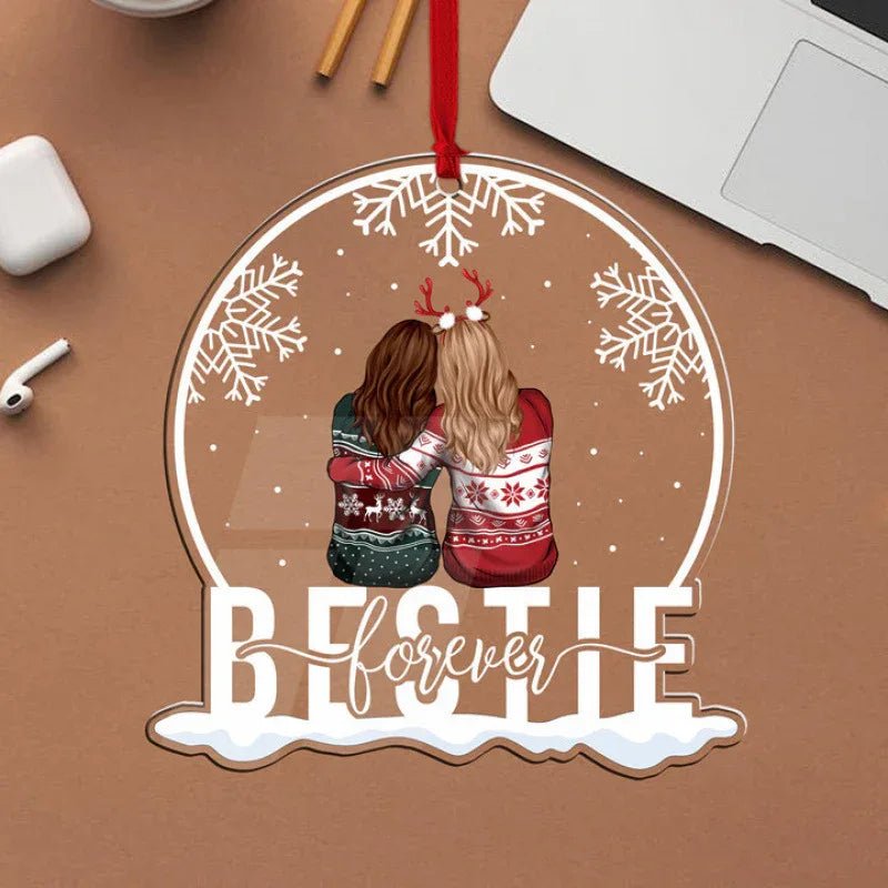 Ornement de Sapin de Noël Élégant en Acrylique – Décoration Festive Unique - IVOIRART.COM