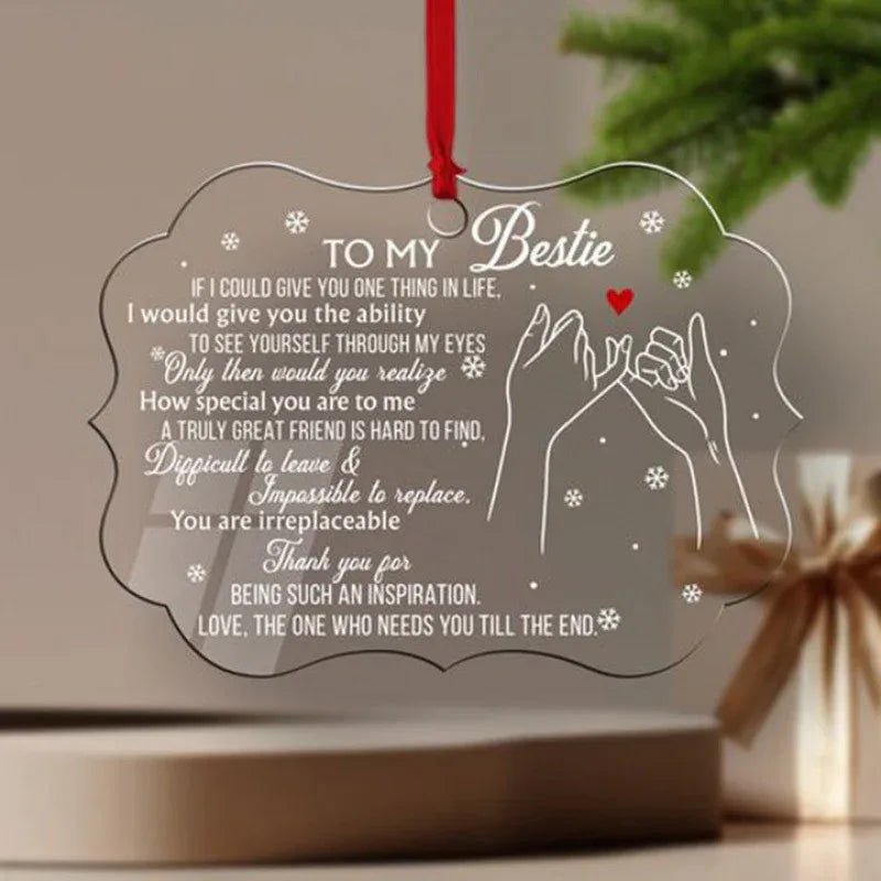 Ornement de Sapin de Noël Élégant en Acrylique – Décoration Festive Unique - IVOIRART.COM