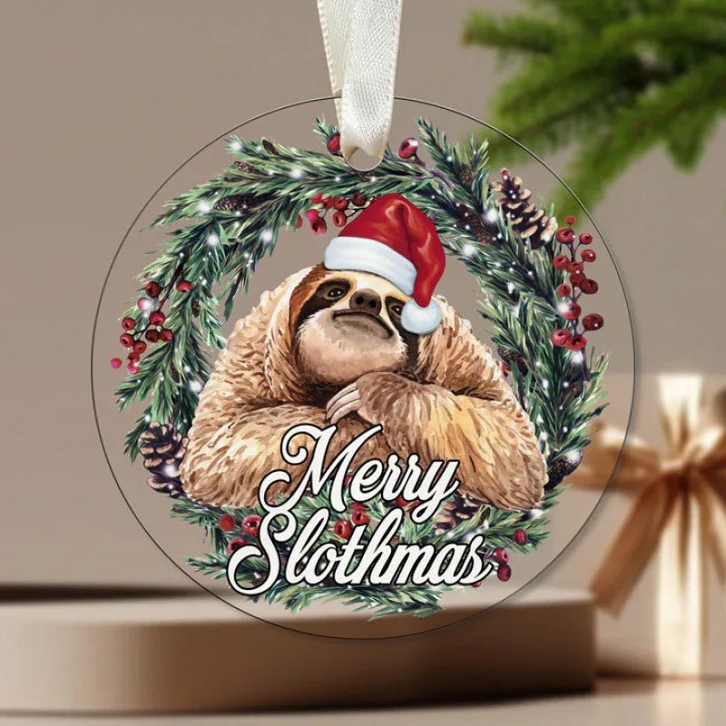 Ornement de Sapin de Noël Élégant en Acrylique – Décoration Festive Unique - IVOIRART.COM