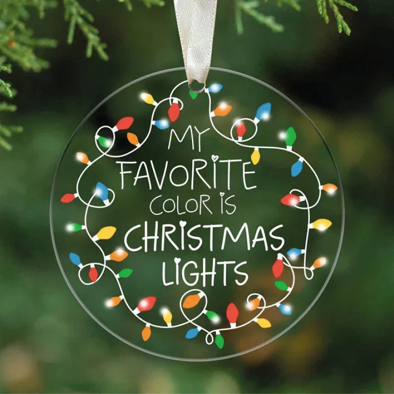 Ornement de Sapin de Noël Élégant en Acrylique – Décoration Festive Unique - IVOIRART.COM