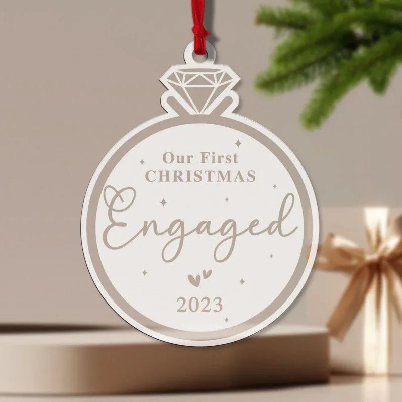 Ornement de Sapin de Noël Élégant en Acrylique – Décoration Festive Unique - IVOIRART.COM