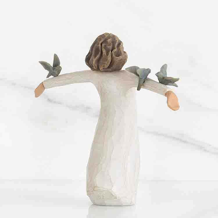 Ornements artisanaux en résine forme ange pour décoration intérieure élégante - IVOIRART.COM