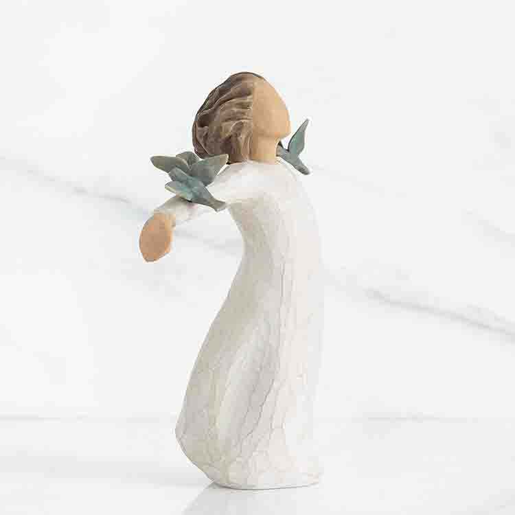 Ornements artisanaux en résine forme ange pour décoration intérieure élégante - IVOIRART.COM