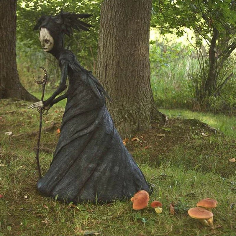 Ornements de Sorcière en Résine pour Jardin, Art Décoratif de Paysage en Herbe - IVOIRART.COM