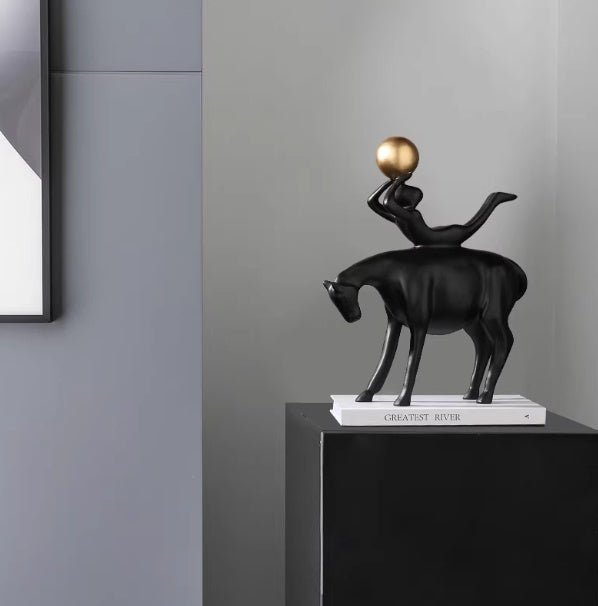 Ornements déco moderne luxe léger — art pour salon, figurines abstraites design! - IVOIRART.COM