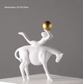 Ornements déco moderne luxe léger — art pour salon, figurines abstraites design! - IVOIRART.COM