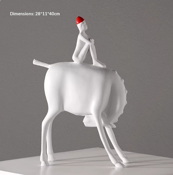 Ornements déco moderne luxe léger — art pour salon, figurines abstraites design! - IVOIRART.COM