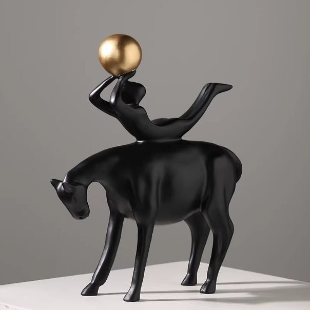 Ornements déco moderne luxe léger — art pour salon, figurines abstraites design! - IVOIRART.COM
