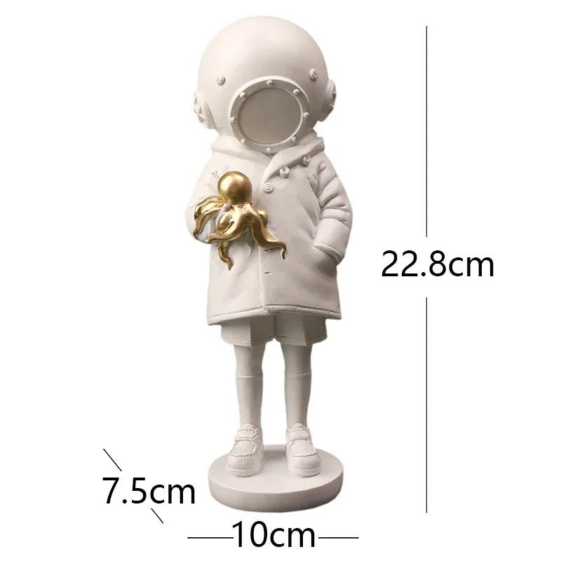 Ornements Sculptés de Plongée en Mer Profonde pour Décoration Entrée Salon - IVOIRART.COM