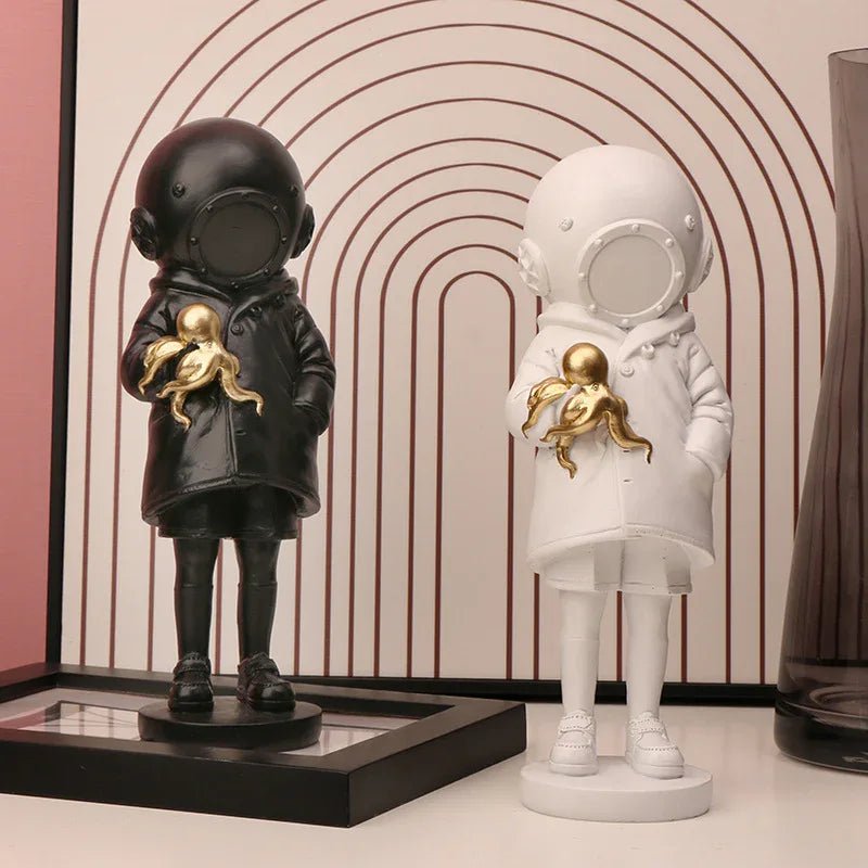 Ornements Sculptés de Plongée en Mer Profonde pour Décoration Entrée Salon - IVOIRART.COM