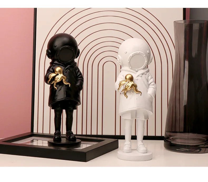 Ornements Sculptés de Plongée en Mer Profonde pour Décoration Entrée Salon - IVOIRART.COM