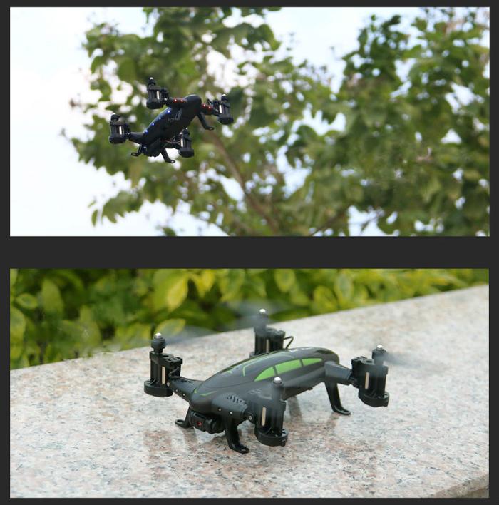 OTRC FY602 Voiture Drone Route Aérienne RC 2-en-1 Quadcoptère RC 2,4G 6-Axes 4CH Hélicoptère Caméra HD Haute Vitesse 4WD - IVOIRART.COM