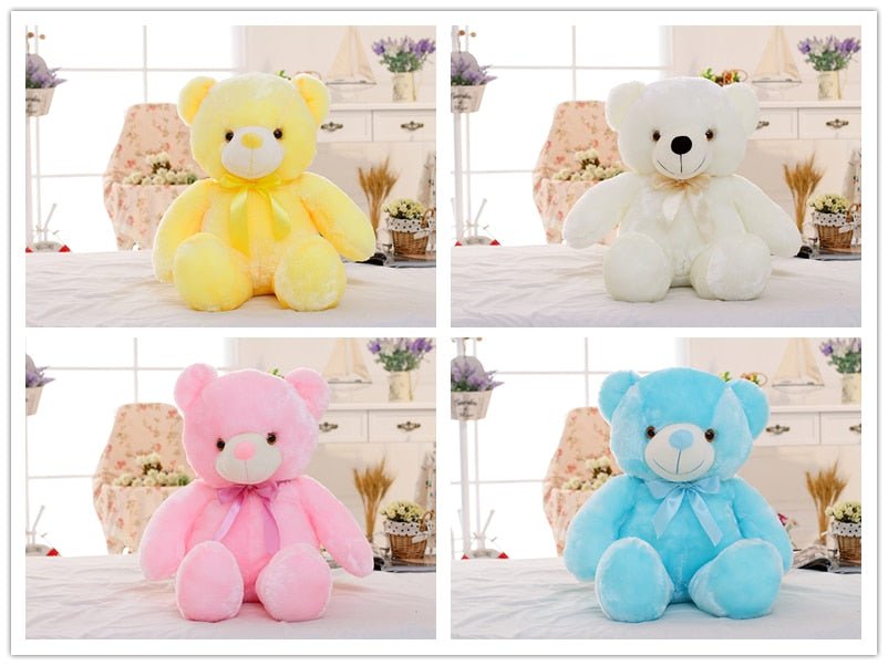 Ours en Peluche Éclairé LED Créatif Multicolore Lumineux Cadeau de Noël - IVOIRART.COM