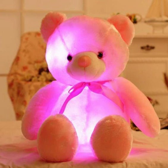 Ours en Peluche Éclairé LED Créatif Multicolore Lumineux Cadeau de Noël - IVOIRART.COM