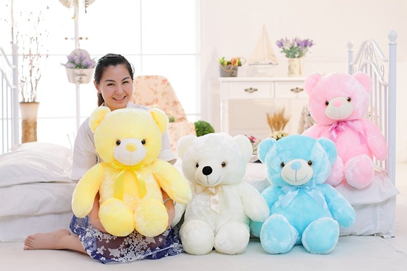 Ours en Peluche Éclairé LED Créatif Multicolore Lumineux Cadeau de Noël - IVOIRART.COM