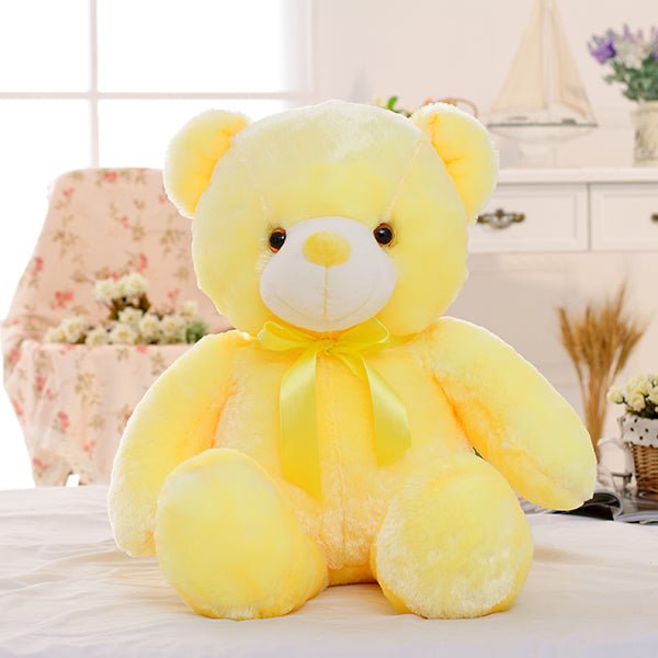 Ours en Peluche Éclairé LED Créatif Multicolore Lumineux Cadeau de Noël - IVOIRART.COM