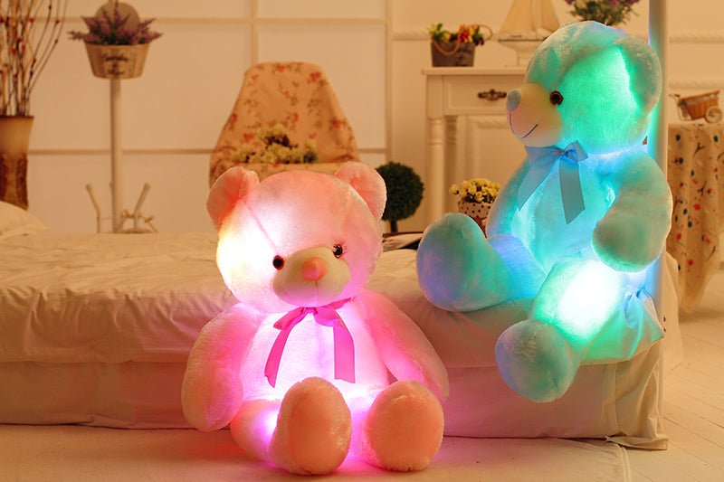Ours en Peluche Éclairé LED Créatif Multicolore Lumineux Cadeau de Noël - IVOIRART.COM