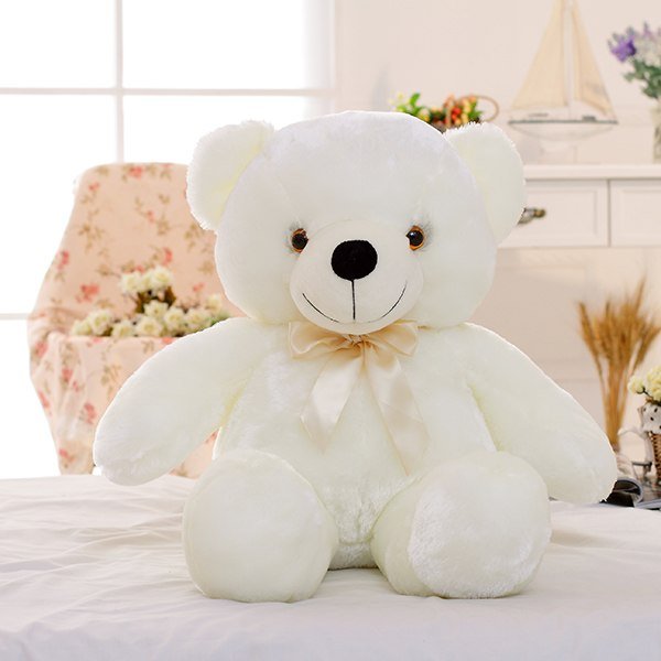 Ours en Peluche Éclairé LED Créatif Multicolore Lumineux Cadeau de Noël - IVOIRART.COM