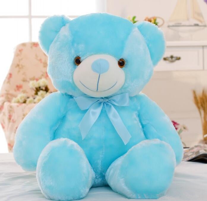 Ours en Peluche Lumineux Coloré avec LED - Peluche Décorative et Réconfortante - IVOIRART.COM