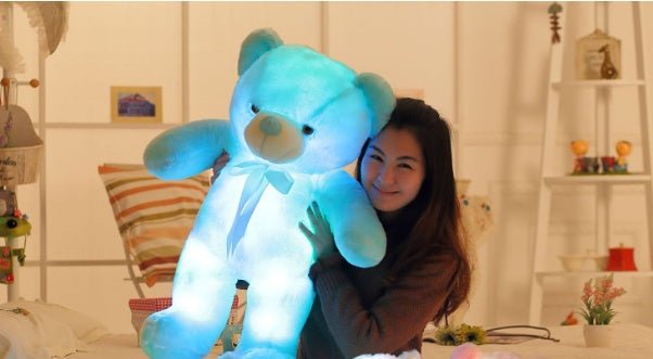 Ours en Peluche Lumineux Coloré avec LED - Peluche Décorative et Réconfortante - IVOIRART.COM