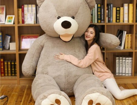 Ourson Géant en Peluche avec Coquille en Cuir Ultra Doux et XXL - IVOIRART.COM