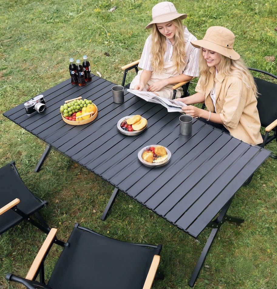 Outdoor Folding Table, Roll-up Table, Portable Tables And Chairs For Picnic, Outdoor Cooking, Barbecue And Camping - IVOIRART.COM