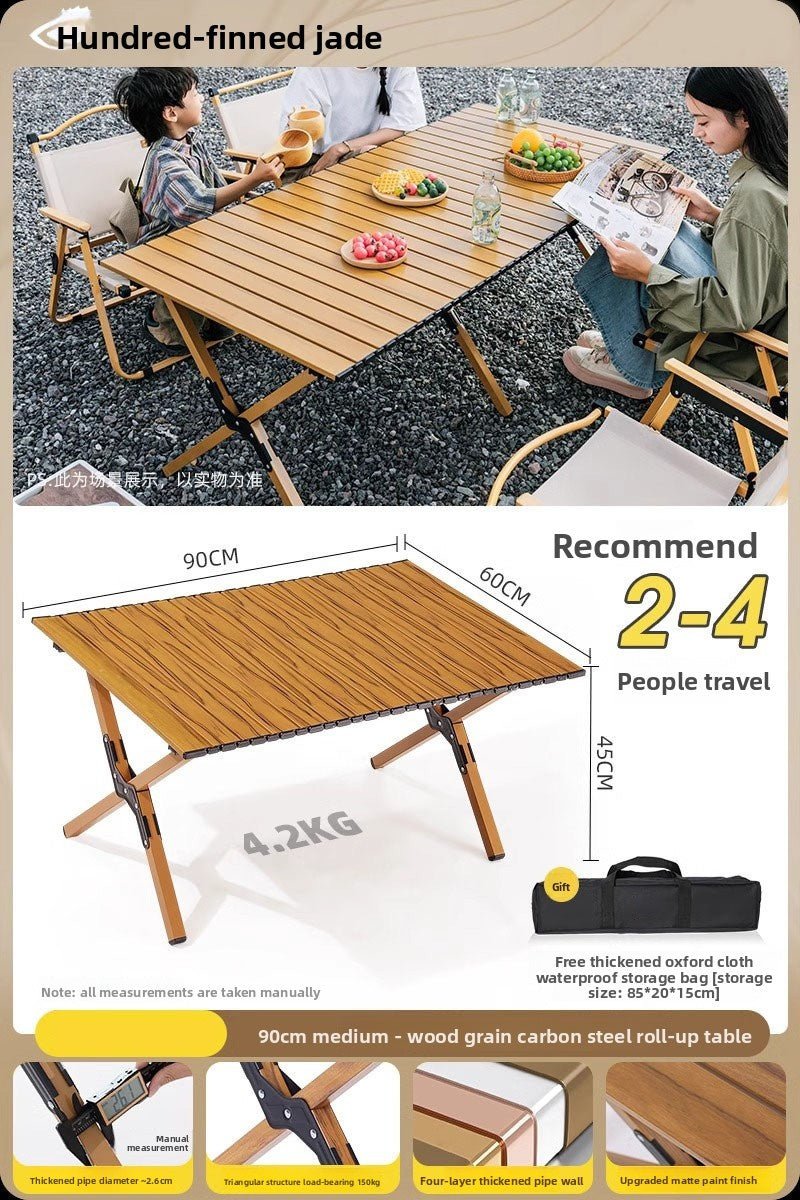 Outdoor Folding Table, Roll-up Table, Portable Tables And Chairs For Picnic, Outdoor Cooking, Barbecue And Camping - IVOIRART.COM