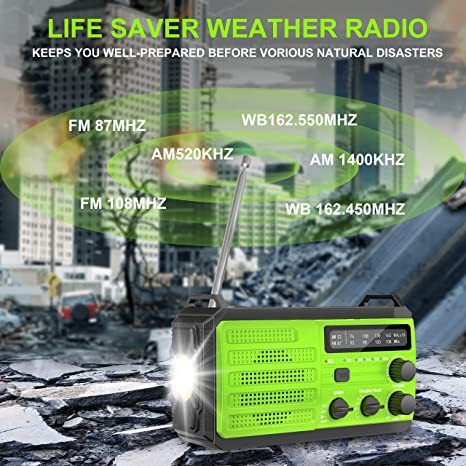 Outdoor Solar Powered Hand Cranked Emergency Radio - IVOIRART.COM