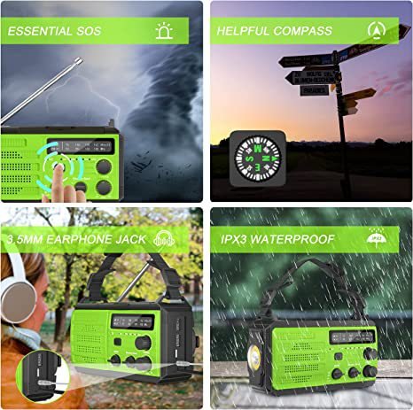 Outdoor Solar Powered Hand Cranked Emergency Radio - IVOIRART.COM