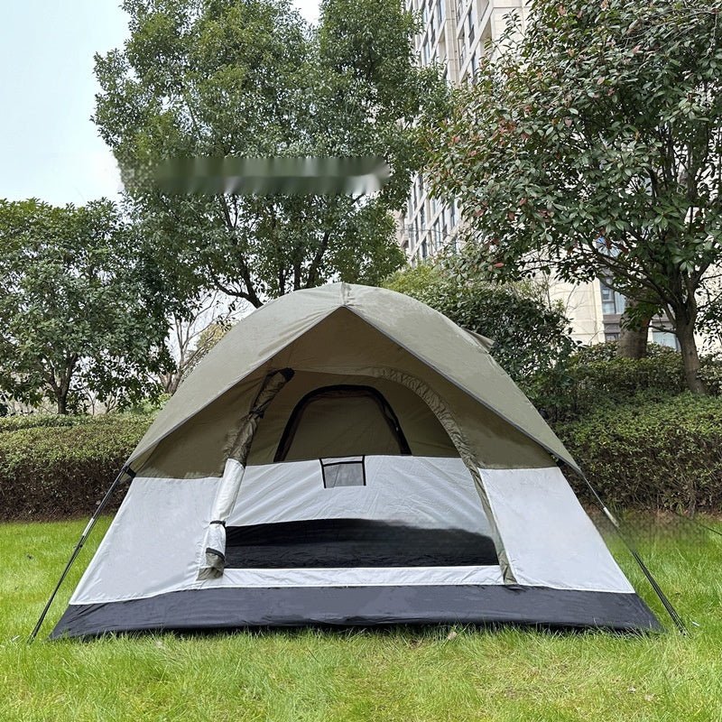 Outdoor Supplies Rain-proof Camping Tent Hand-mounted Double-layer Family Travel Camping Waterproof - IVOIRART.COM