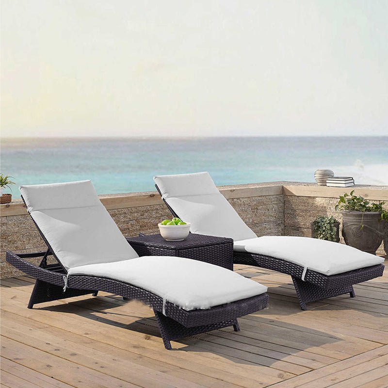 Outdoor Swimming Pool Hot Spring Bath Courtyard Leisure Rattan Deck Chair - IVOIRART.COM