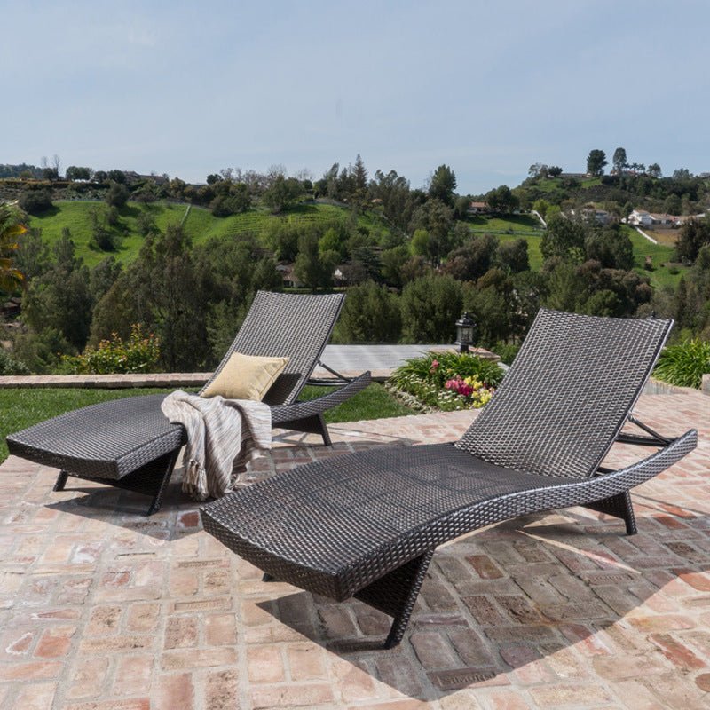 Outdoor Swimming Pool Hot Spring Bath Courtyard Leisure Rattan Deck Chair - IVOIRART.COM