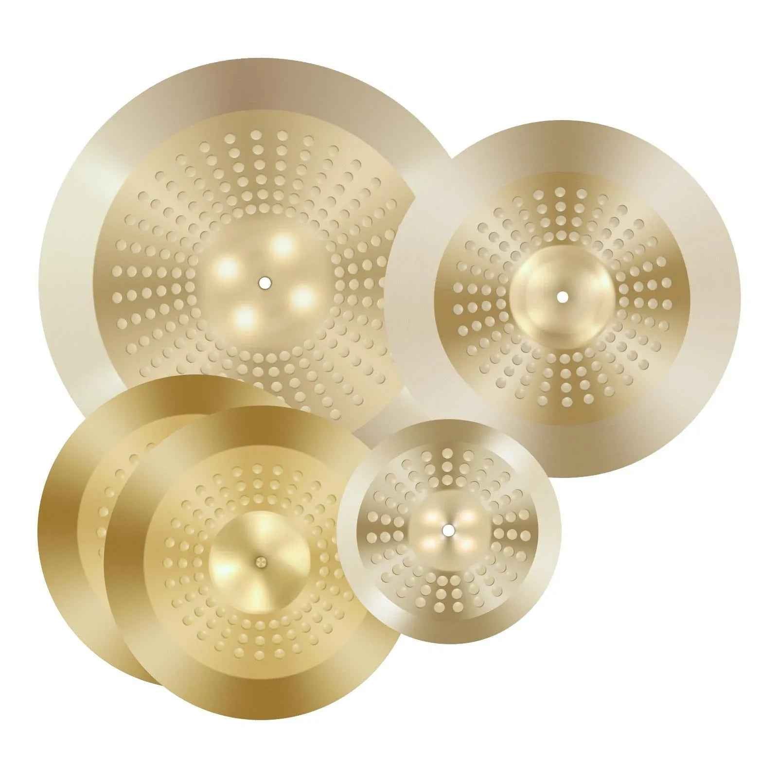 Pack de cymbales, 4 pièces pour batterie - cymbales en alliage avec hi - hats 14 - IVOIRART.COM