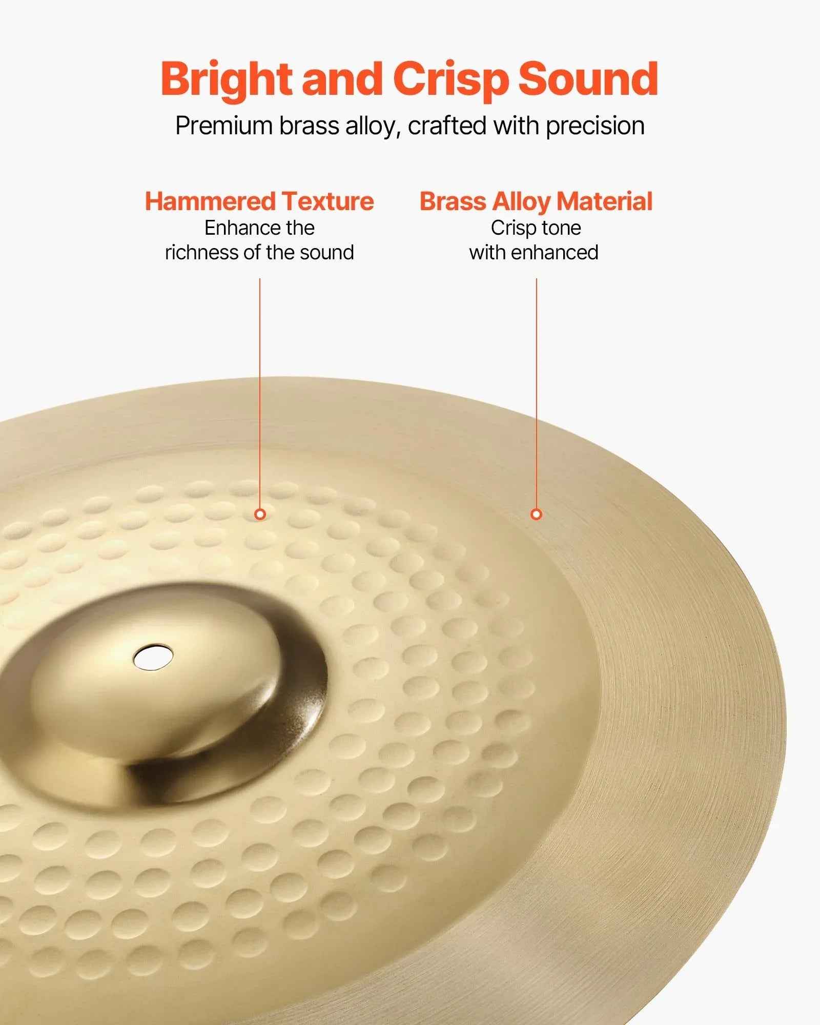 Pack de cymbales, 4 pièces pour batterie - cymbales en alliage avec hi - hats 14 - IVOIRART.COM
