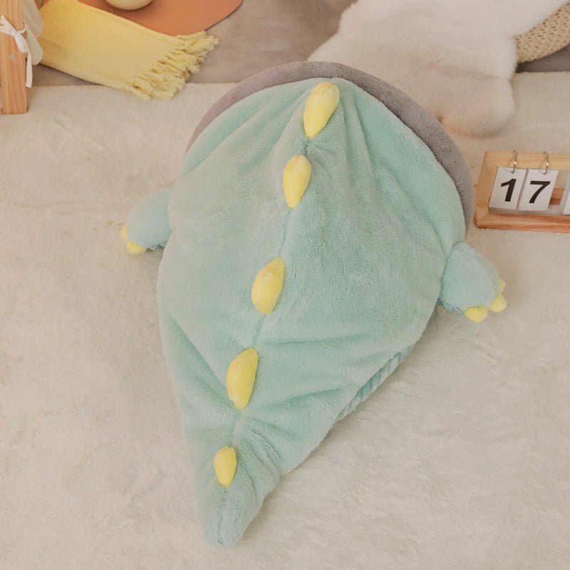Panier pour chat semi-fermé dinosaure chaleureux épais nid douillet pour animaux! - IVOIRART.COM