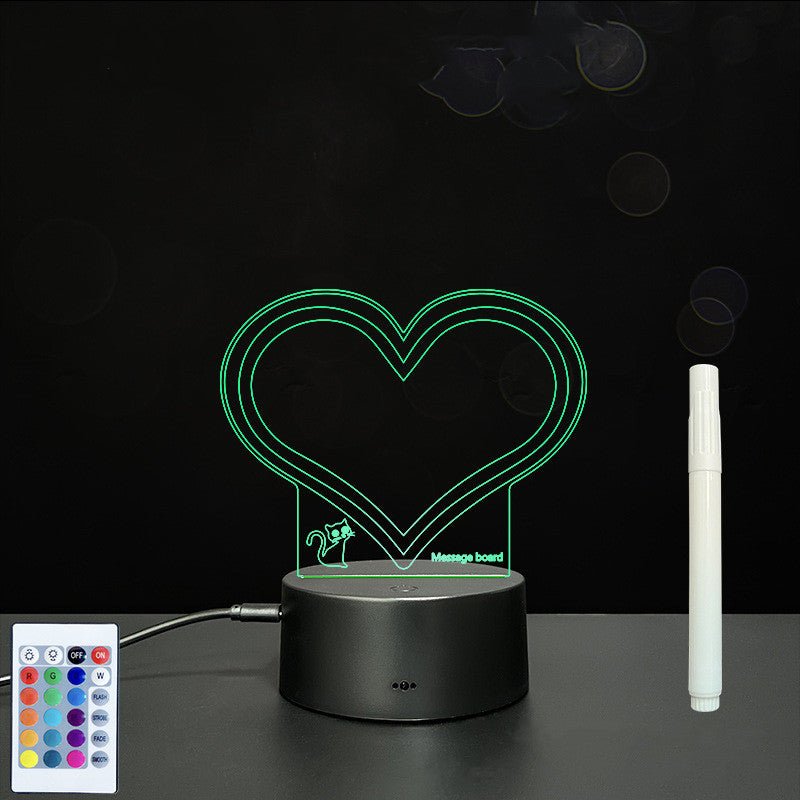 Panneau d'Écriture 3D en Acrylique avec Message Lumineux LED Multicolore - IVOIRART.COM