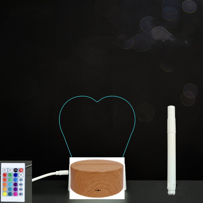 Panneau d'Écriture 3D en Acrylique avec Message Lumineux LED Multicolore - IVOIRART.COM