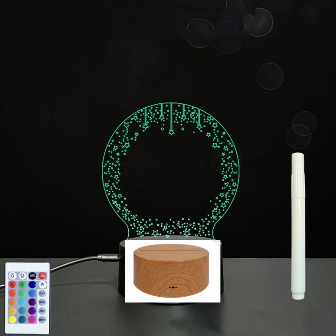 Panneau d'Écriture 3D en Acrylique avec Message Lumineux LED Multicolore - IVOIRART.COM