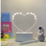 Panneau d'Écriture 3D en Acrylique avec Message Lumineux LED Multicolore - IVOIRART.COM