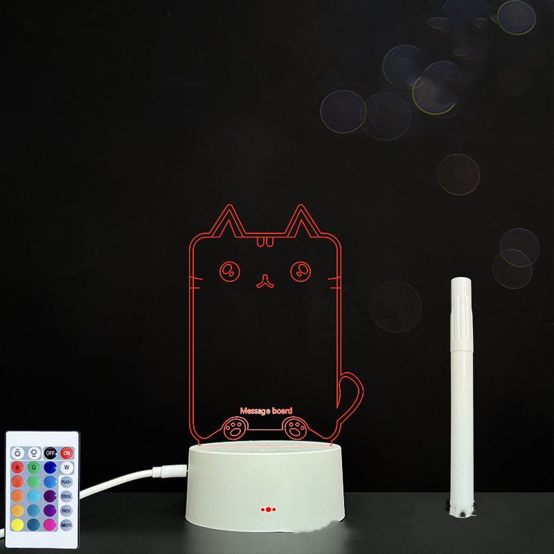 Panneau d'Écriture 3D en Acrylique avec Message Lumineux LED Multicolore - IVOIRART.COM