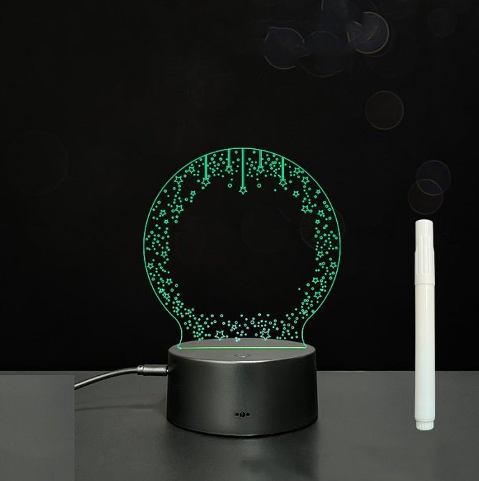 Panneau d'Écriture 3D en Acrylique avec Message Lumineux LED Multicolore - IVOIRART.COM