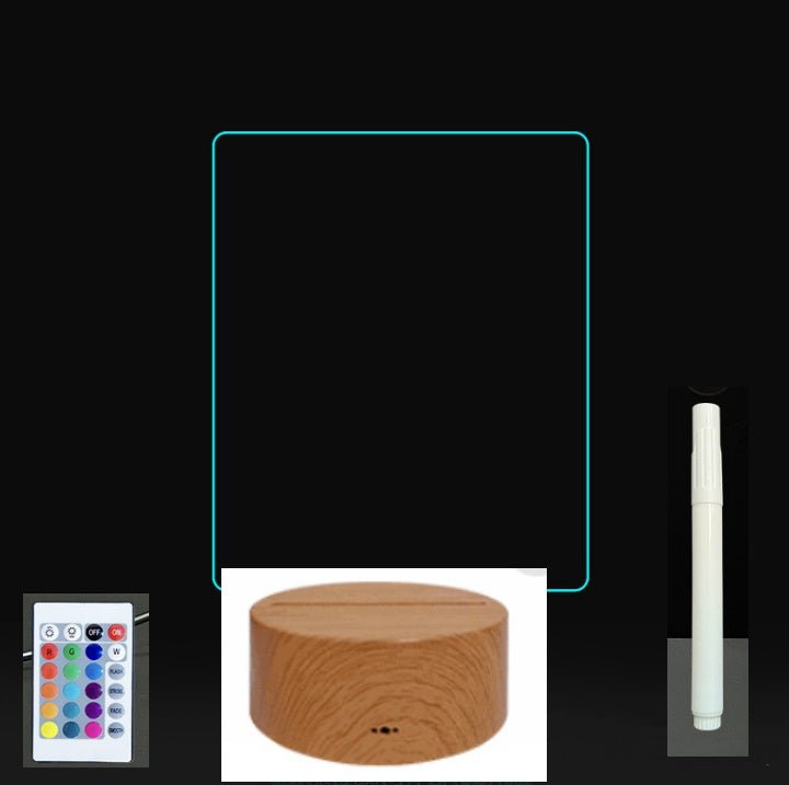 Panneau d'Écriture 3D en Acrylique avec Message Lumineux LED Multicolore - IVOIRART.COM