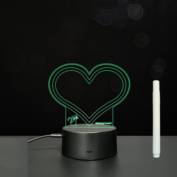 Panneau d'Écriture 3D en Acrylique avec Message Lumineux LED Multicolore - IVOIRART.COM