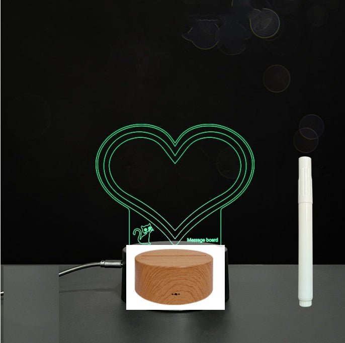 Panneau d'Écriture 3D en Acrylique avec Message Lumineux LED Multicolore - IVOIRART.COM